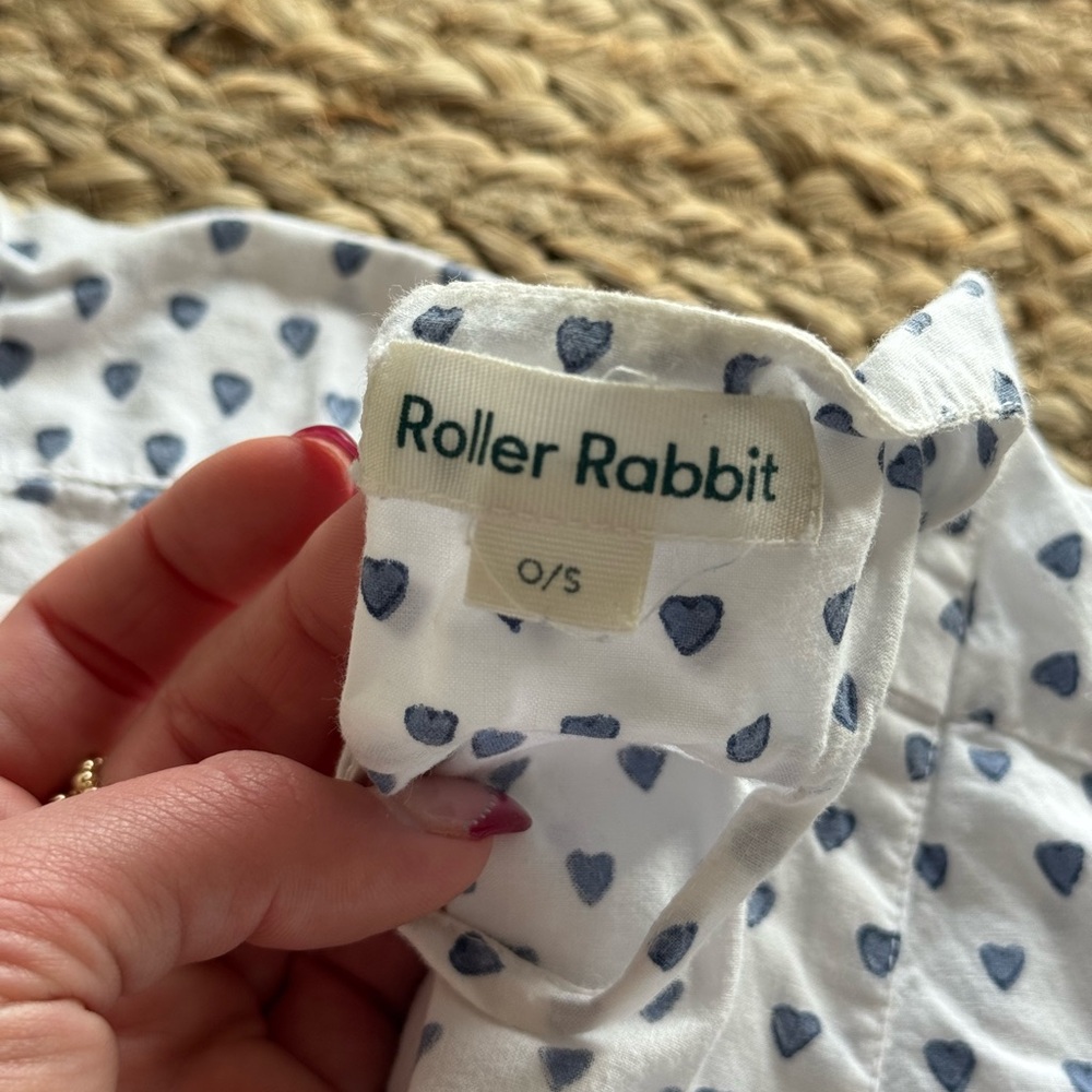 Roller Rabbit Blue Hearts Linen Robe - Picture 5 of 5